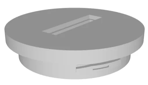 CAD render of the SpotOn battery door